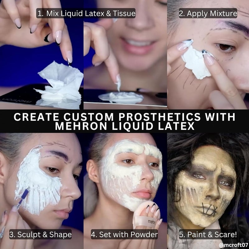 Mehron Liquid Latex 1 oz - Clear - Image 5